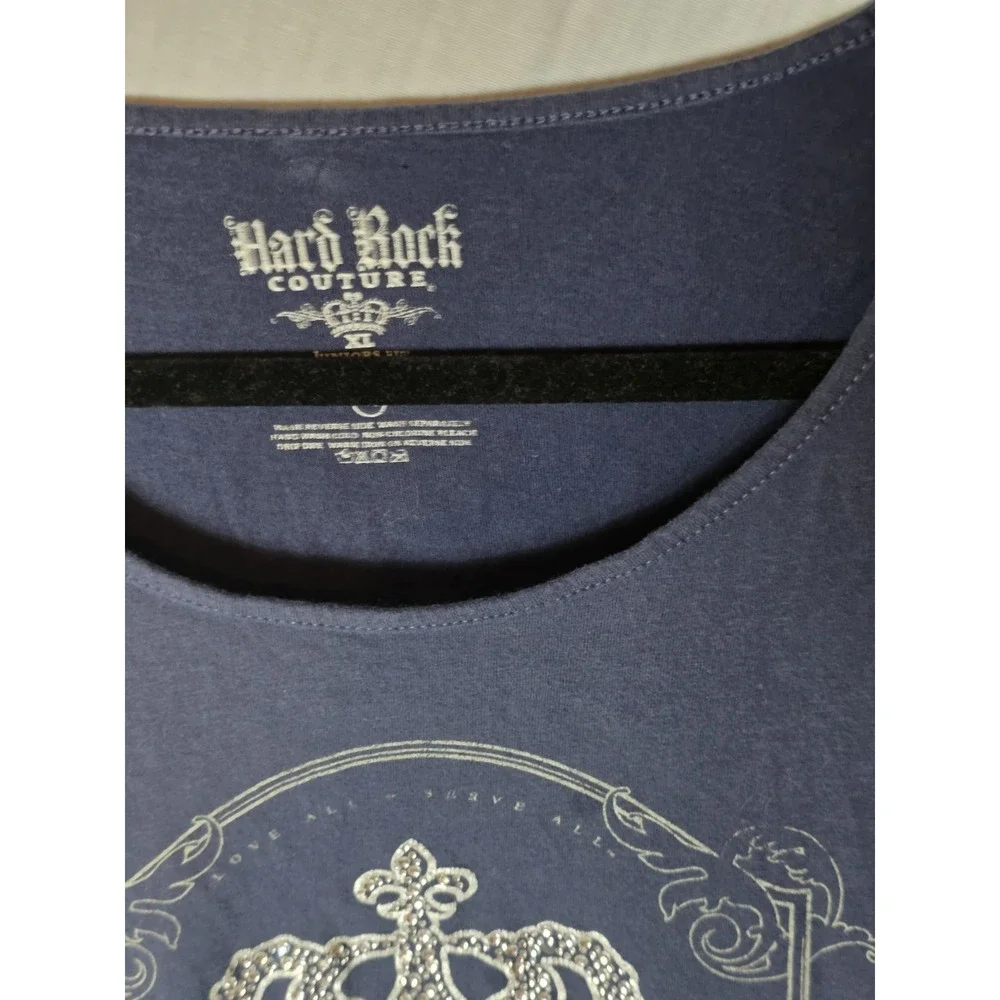 Hard Rock Couture Rome Graphic Short Sleeve T-Shirt, Blue, Size XL